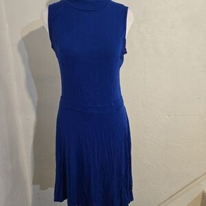 New York & Company Royal Blue Midi Dress Size S